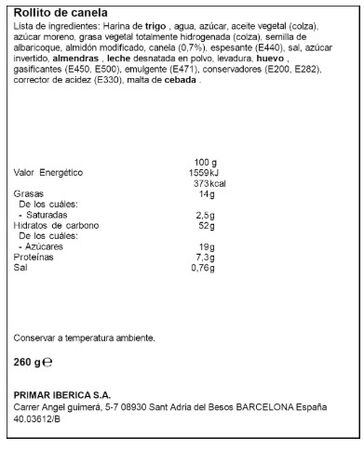 Rollito Gifflar 260g Pagen Canela