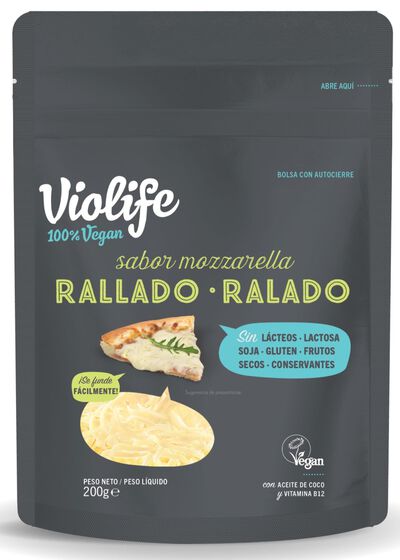 Preparado alimenticio rallado mozzarella vegano Violife 200g