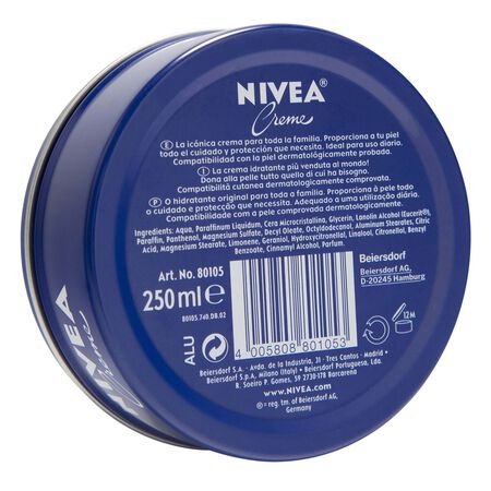 Crema corporal Nivea lata 250ml para todo tipo de piel