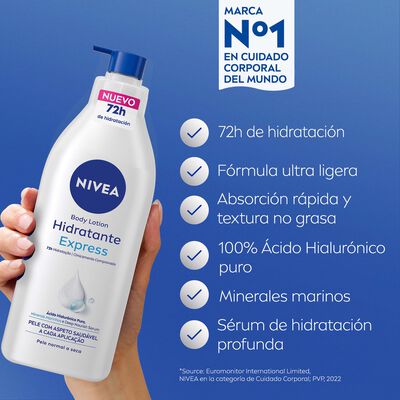 Loci&oacute;n corporal hidratante express para piel normal a seca Nivea 400ml
