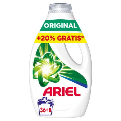 Detergente líquido Ariel 36 + 8 lavados Original