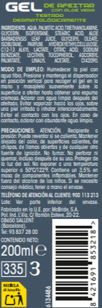 Gel afeitar Bodyplus 200 ml pieles sensibles