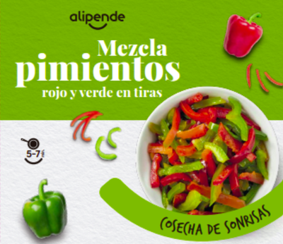 Mezcla de pimientos rojos y verdes Alipende 450g