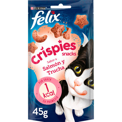 Snacks de salmón y trucha para gatos Felix 45g