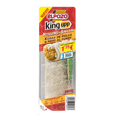 Rolling kebab de pollo y pavo al curry El Pozo 160g