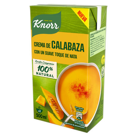 Crema calabaza con un suave toque de nata Knorr 500ml