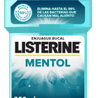 Ejuague bucal sin alcohol Listerine 250 ml mentol