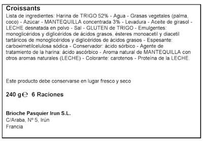 Croissant brioche Pasquier 240g