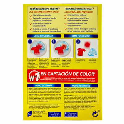 Toallitas atrapacolor Iberia 15 uds evita deste&ntilde;idos accidentales