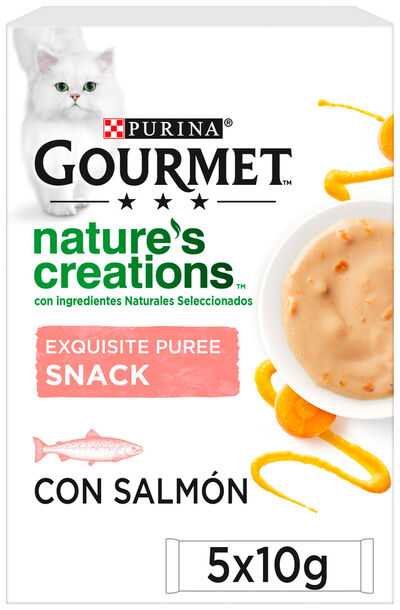 Snack gato Purina Pure gourmet salmón 5 uds