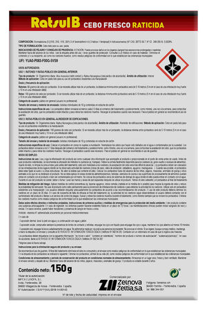 Insecticida Cebo Ratsul B 150G Roedores
