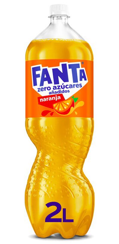 Refresco naranja Fanta botella 2l zero az&uacute;cares