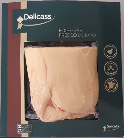 Foie gras pato fresco Delicass 300gr aproximadamente