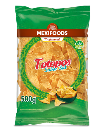 Nachos de maíz totopos Mexifoods 500g