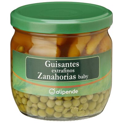Guisante extrafino y zanahoria baby Alipende 215g
