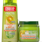 Mascarilla Capilar Intensiva Fructis 300ml Liso&Brillo+Champú