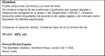 Ginebra Beefeater 70cl