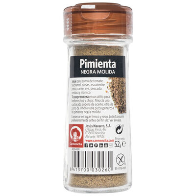 Pimienta negra Carmencita 52g molida