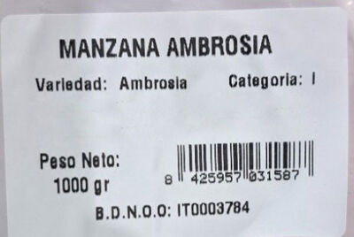 Manzana Ambrosia Bolsa 1k