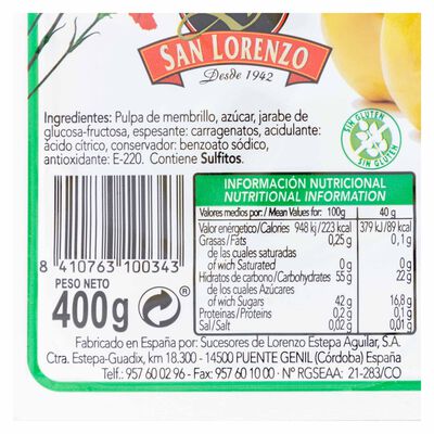 Dulce membrillo San Lorenzo pack 2
