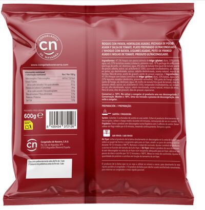 Gnocchi patata con verduras y pollo 600g