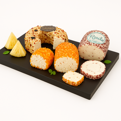 Lote: 200g Queso Le Roule Arandanos+ 200g Queso Mezcla Rinya Papalla +200g Queso Castell&oacute; Pi&ntilde;a