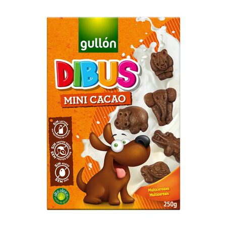 Galleta mini cacao sin lactosa sin huevo Gullón 250g