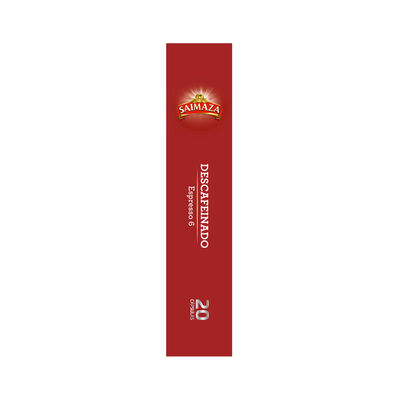 Café descafeinado espresso Saimaza 20 cápsulas
