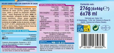 Helado bomb&oacute;n Alipende 6 uds nata