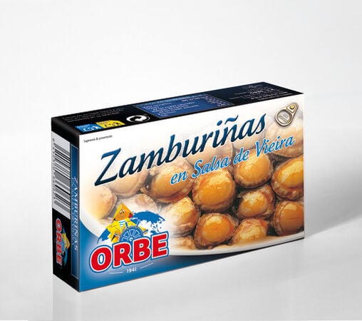 Zamburiña Orbe 63g en salsa vieira