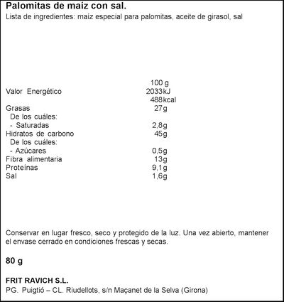Palomitas saladas Frit Ravich 80g