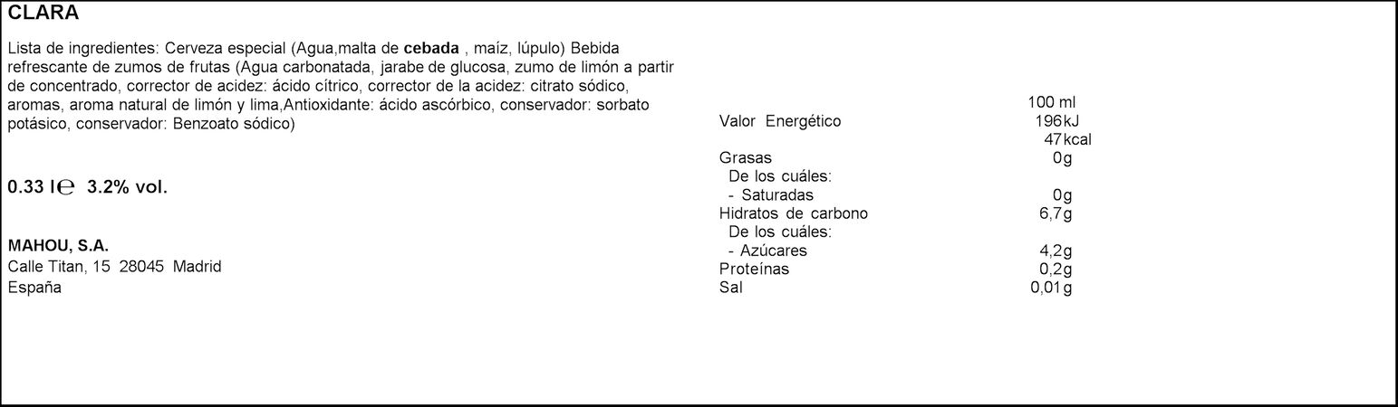Cerveza con limón Mahou 5 Estrellas Radler lata 33cl