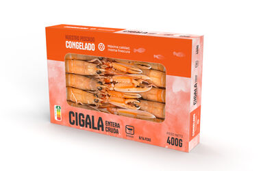CIGALA ENTERA CRUDA 400G 8/14 PIEZAS