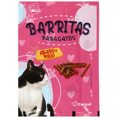 Alimentaci&oacute;n para gato Snack Meque 50g pollo e h&iacute;gado