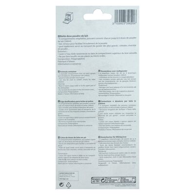 Dosificador de leche en polvo Tigex 4 dosis apto para el lavavajillas