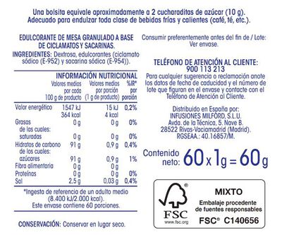 Edulcorante Alipende 60u en sobres