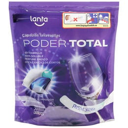 Detergente para vajilla cápsula lanta poder total Lanta 30 lavados Poder Total