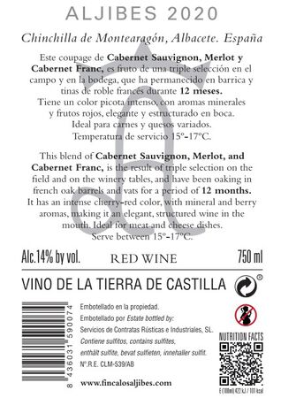 Vino tinto de Castilla Aljibes crianza