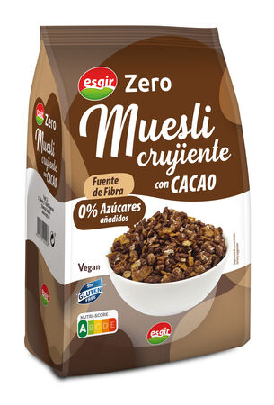 Muesli crujiente de cacao 0% azúcares añadidos Esgir 300g