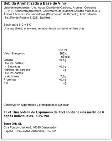 Bebida frizzante mango Aviva 75cl