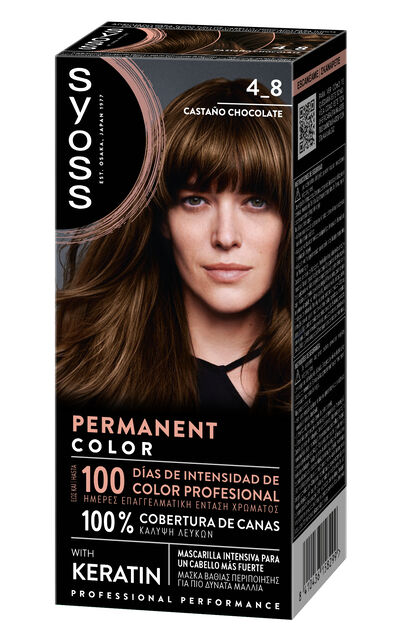 Tinte permanente Syoss nº4.8 castaño chocolate