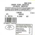 Jamón de cebo 50% raza ibérica pieza 8k aprox