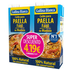 Caldo para Paella Fácil de Marisco 100% Natural Gallina Blanca 2 briks de 1l