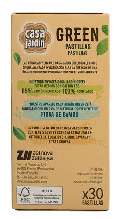 Pastillas insecticida eléctrico Casa Jardín 30 unidades recambio