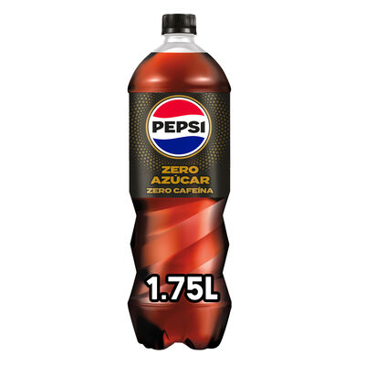 Refresco de cola sin cafeína Pepsi zero botella 1,75l
