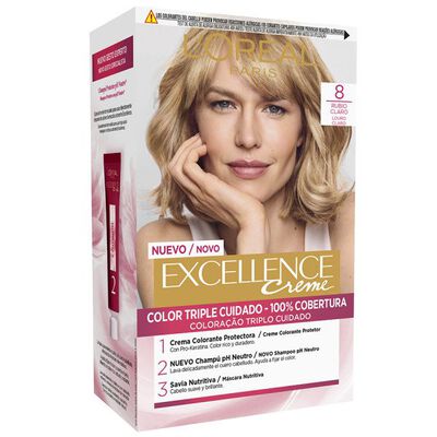 Tinte de cabello L'Or&eacute;al Excellence Creme n&ordm; 8 rubio claro