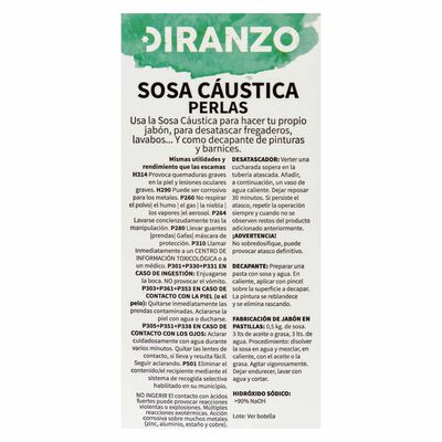 Sosa c&aacute;ustica Diranzo 1kg
