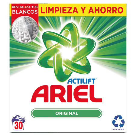 Detergente polvo Ariel 30 lavados original