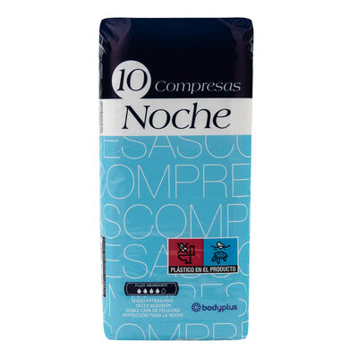 Compresas Bodyplus 10 uds noche