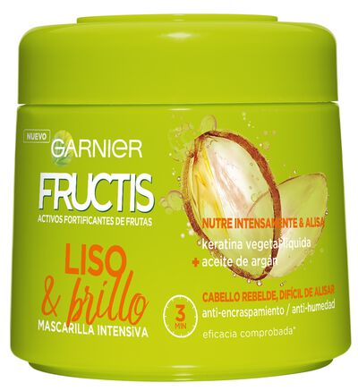 Mascarilla capilar intensiva Fructis 320ml liso&brillo